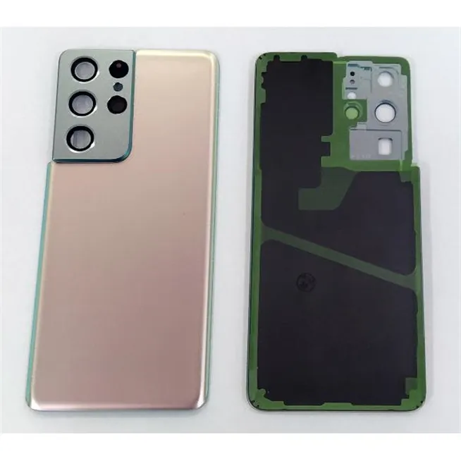 Tapa trasera o tapa bateria plata para Samsung Galaxy S21 Ultra SM-G998 mas cubierta camara