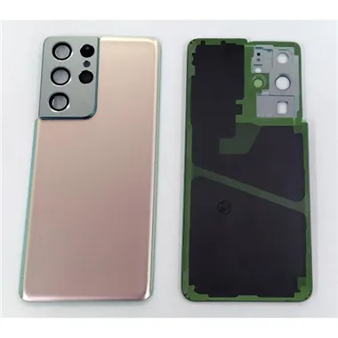 Tapa trasera o tapa bateria plata para Samsung Galaxy S21 Ultra SM-G998 mas cubierta camara