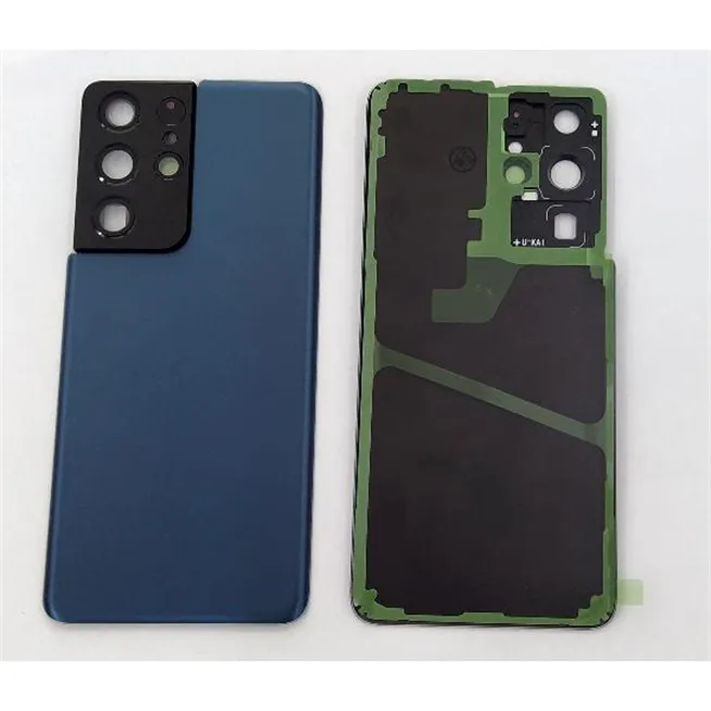 Tapa trasera o tapa bateria azul para Samsung Galaxy S21 Ultra SM-G998 mas cubierta camara