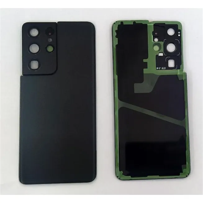 Tapa trasera o tapa bateria negra para Samsung Galaxy S21 Ultra SM-G998 mas cubierta camara