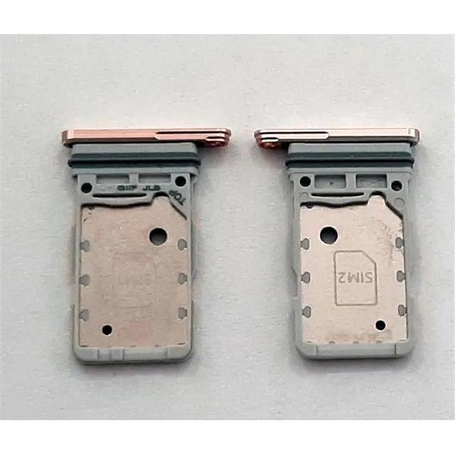 Soporte o bandeja dual sim dorada para Samsung Galaxy S21 Ultra 5G SM-G998F calidad premium
