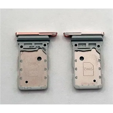 Soporte o bandeja dual sim dorada para Samsung Galaxy S21 Ultra 5G SM-G998F calidad premium