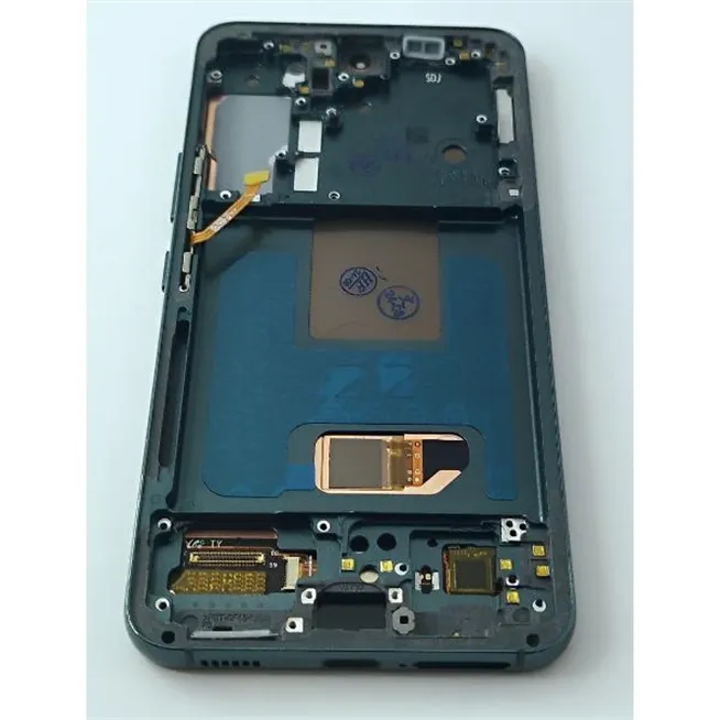 Pantalla lcd para Samsung Galaxy S22 S901 mas tactil negro con marco verde calidad Oled 