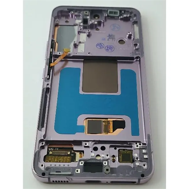 Pantalla lcd para Samsung Galaxy S22 S901 mas tactil negro con marco morado calidad Oled