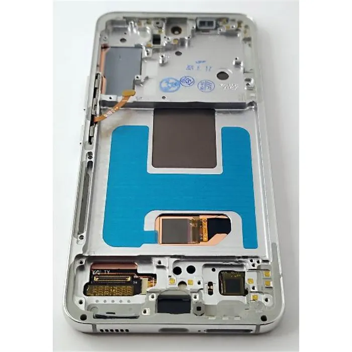 Pantalla lcd para Samsung Galaxy S22 S901 mas tactil negro con marco blanco calidad Oled
