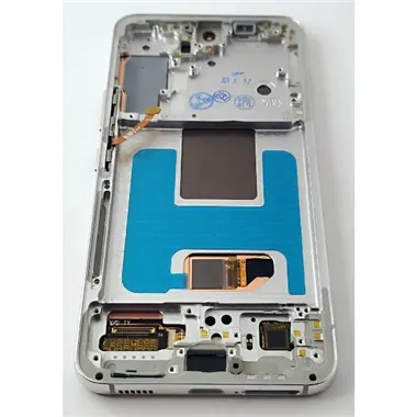 Pantalla lcd para Samsung Galaxy S22 S901 mas tactil negro con marco blanco calidad Oled
