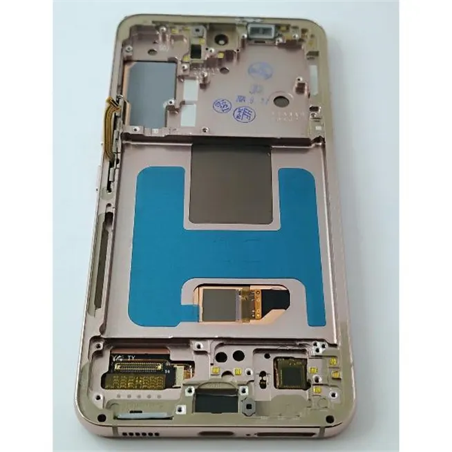 Pantalla lcd para Samsung Galaxy S22 S901 mas tactil negro con marco rosa calidad Oled