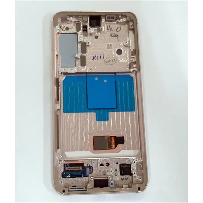 Pantalla lcd para Samsung Galaxy S22 SM-S901 GH82-27520F mas tactil negro mas marco violeta Service Pack