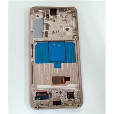 Pantalla lcd para Samsung Galaxy S22 SM-S901 GH82-27520F mas tactil negro mas marco violeta Service Pack