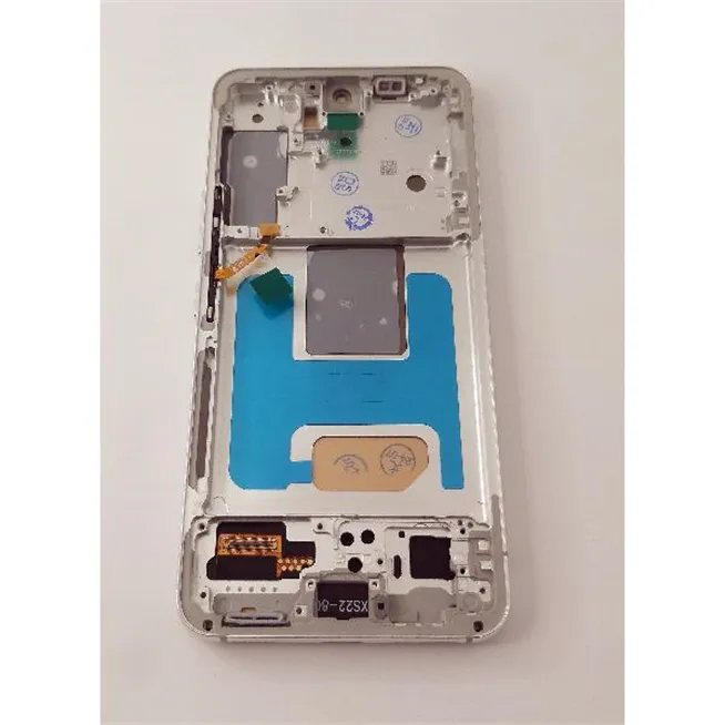 Pantalla lcd para Samsung Galaxy S22 S901 mas tactil negro con marco plata calidad TFT