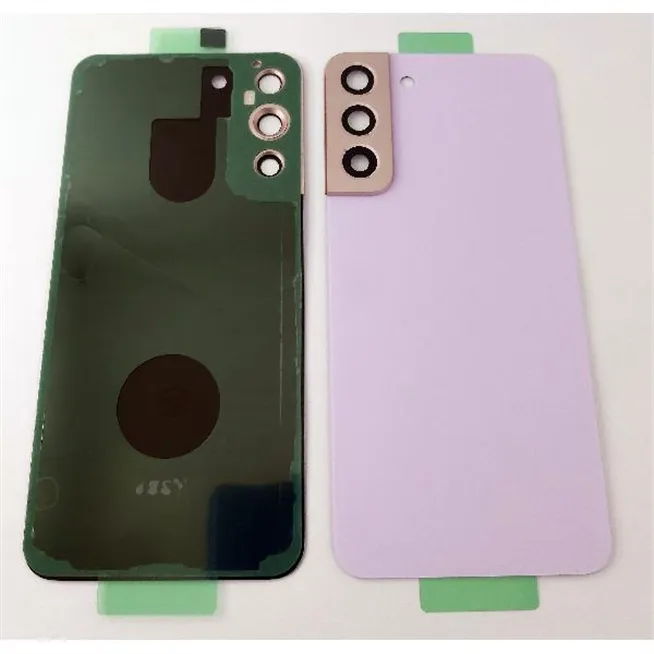 Tapa trasera o tapa bateria morada para Samsung Galaxy S22 Plus con lente de camara
