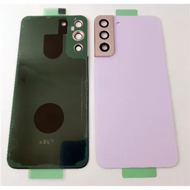 Tapa trasera o tapa bateria morada para Samsung Galaxy S22 Plus con lente de camara