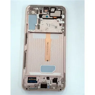 Pantalla lcd para Samsung Galaxy S22 Plus SM-S906B GH82-27500D mas tactil negro mas marco rosa dorado Service Pack