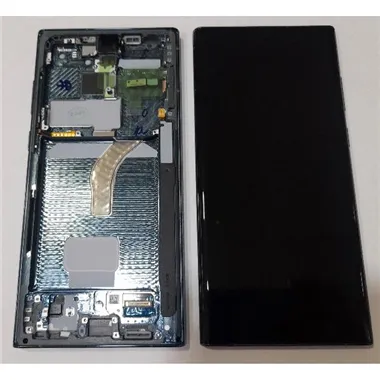 Pantalla lcd para Samsung Galaxy S22 Ultra SM-S908B GH82-27489D mas tactil negro mas marco verde Service Pack Premi