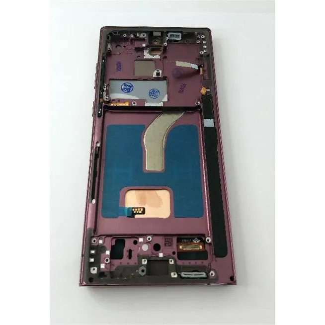 Pantalla lcd para Samsung Galaxy S22 Ultra S908 mas tactil negro con marco morado calidad TFT