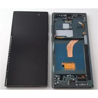 Pantalla oled para Samsung Galaxy S22 Ultra SM-S908B mas tactil negro mas marco verde compatibe