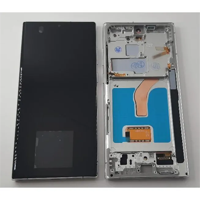 Pantalla oled para Samsung Galaxy S22 Ultra SM-S908B mas tactil negro mas marco dorado compatibe