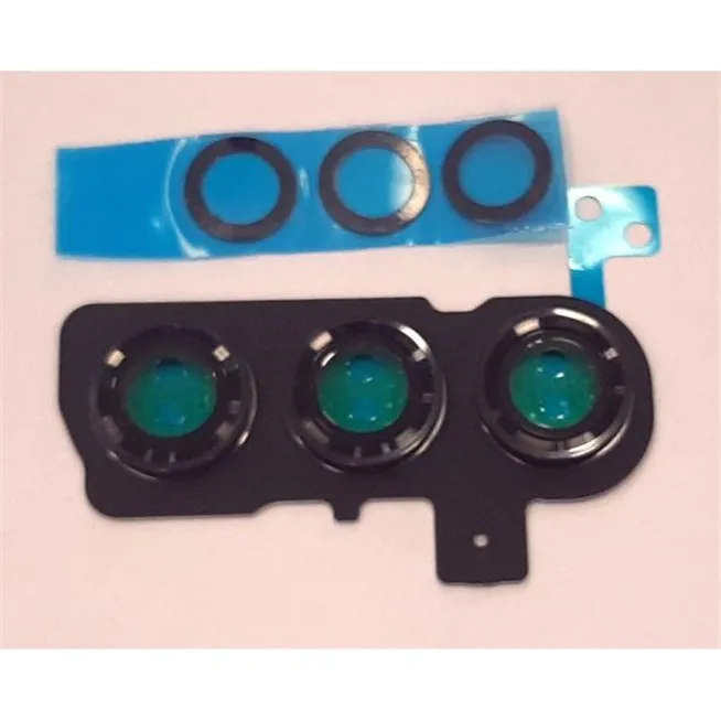set 3 Lente camara para Samsung Galaxy S23 S911B mas cubierta negra calidad premium