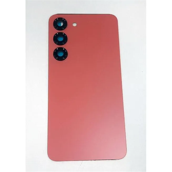 Tapa trasera o tapa bateria roja para Samsung Galaxy S23 SM-S911 mas cubierta camara