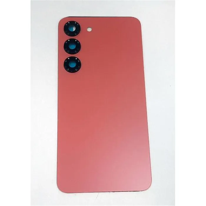 Tapa trasera o tapa bateria roja para Samsung Galaxy S23 SM-S911 mas cubierta camara
