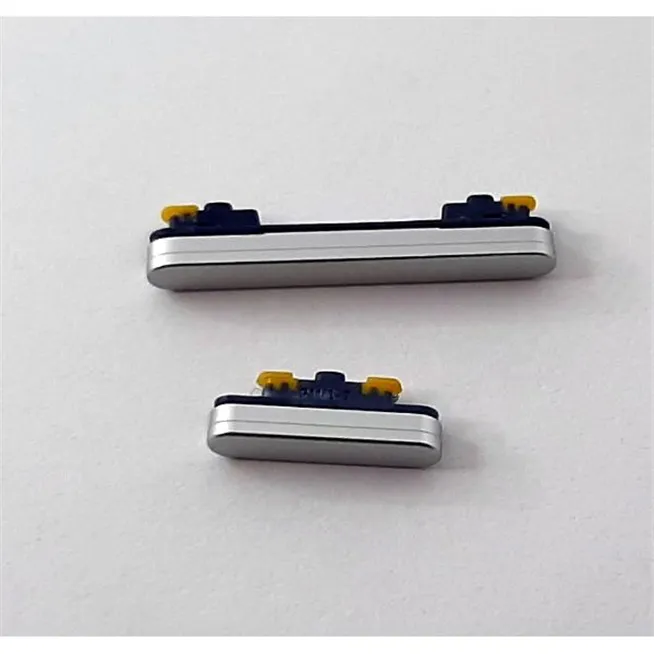 Set 2 botones plata para Samsung Galaxy S23 FE S711 calidad premium