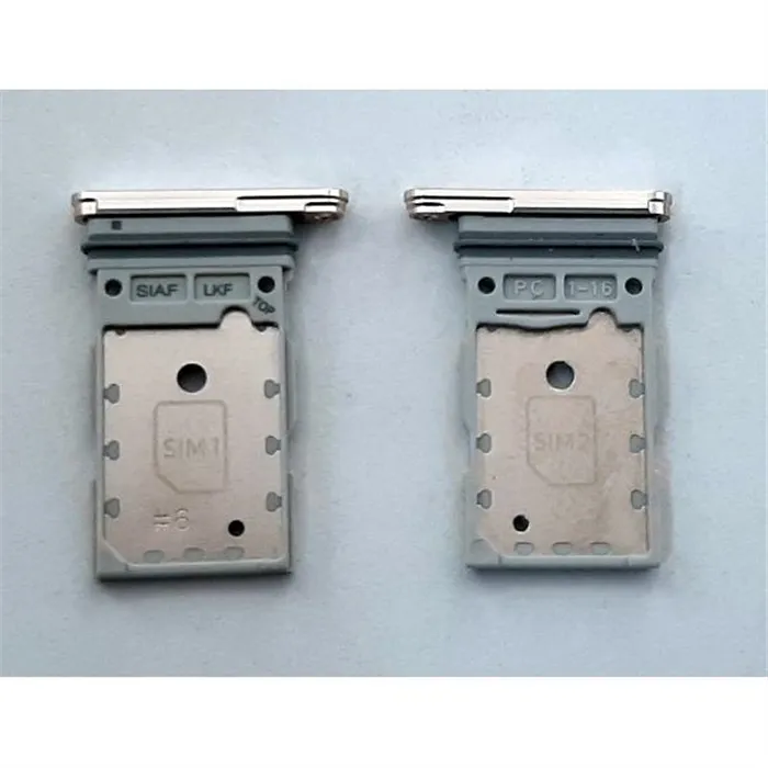 Soporte o bandeja dual sim dorada para Samsung Galaxy S23 Plus SM-S916 calidad premium