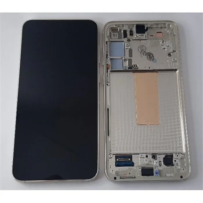 Pantalla lcd para Samsung galaxy S23 Plus SM-S916 mas tactil negro mas marco crema Service Pack GH82-30477B GH82-30