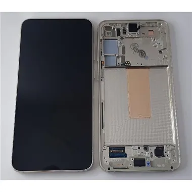 Pantalla lcd para Samsung galaxy S23 Plus SM-S916 mas tactil negro mas marco crema Service Pack GH82-30477B GH82-30