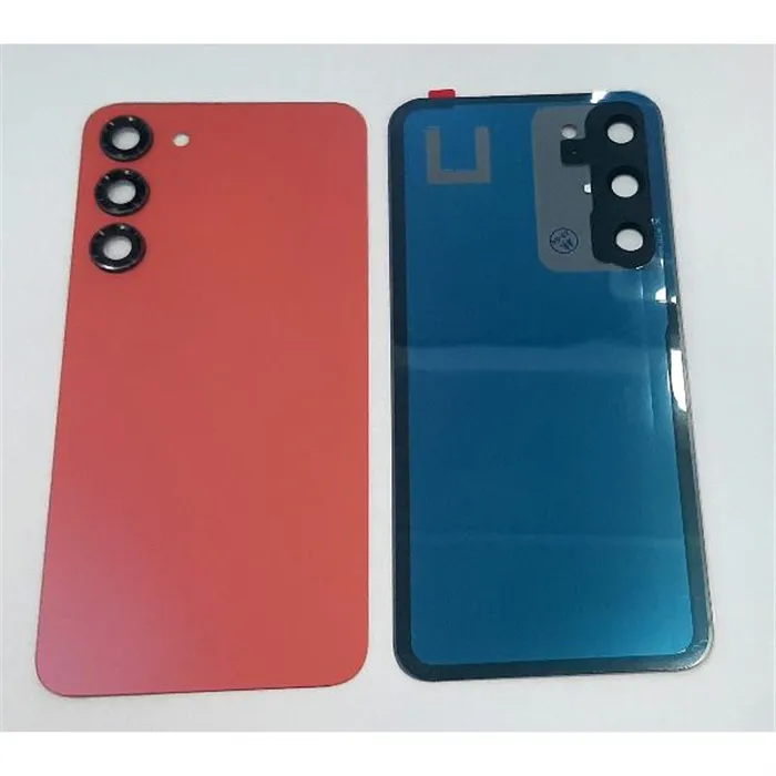 Tapa trasera o tapa bateria roja para Samsung Galaxy S23 Plus SM-S916 mas cubierta camara