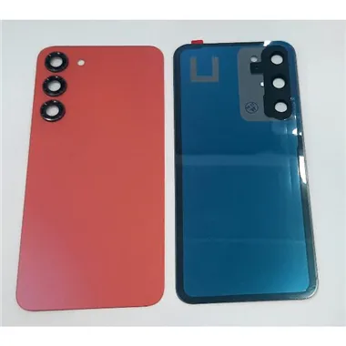 Tapa trasera o tapa bateria roja para Samsung Galaxy S23 Plus SM-S916 mas cubierta camara