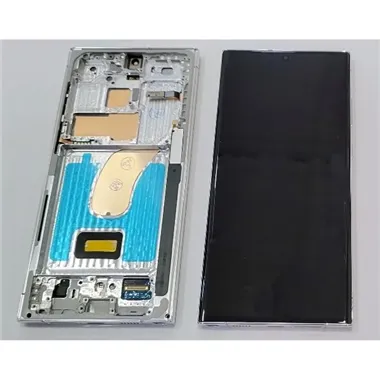 Pantalla lcd para Samsung Galaxy S23 Ultra S918B mas tactil negro con marco plata calidad premium