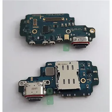 Flex puerto carga mas lector sim para Samsung Galaxy S23 Ultra SM-S918 GH96-15621A Service Pack