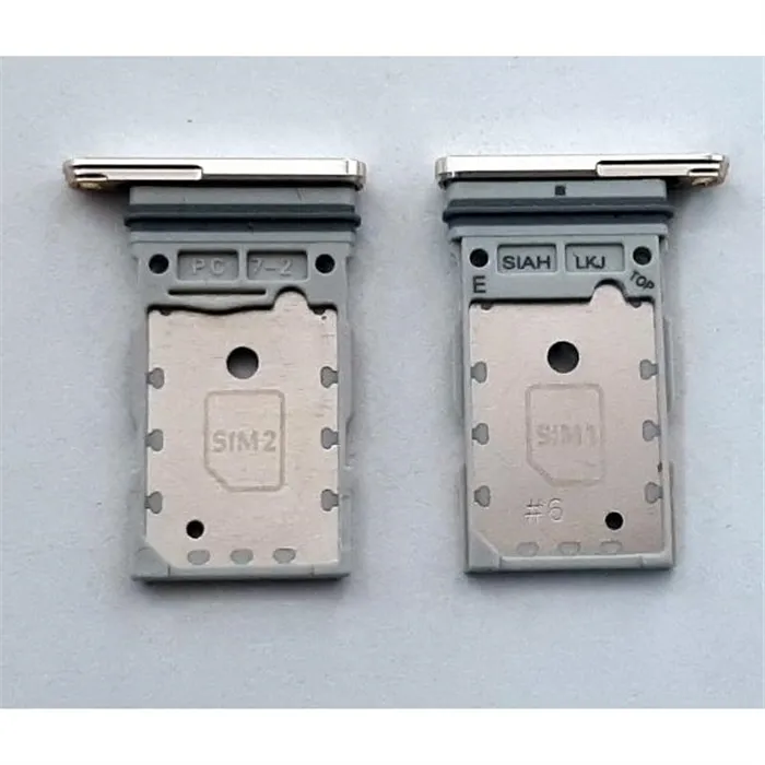 Soporte o bandeja dual sim dorada para Samsung Galaxy S23 Ultra SM-S918 calidad premium