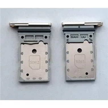 Soporte o bandeja dual sim dorada para Samsung Galaxy S23 Ultra SM-S918 calidad premium