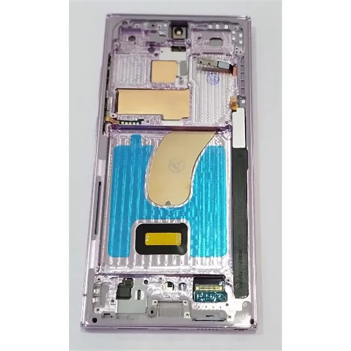 Pantalla lcd para Samsung Galaxy S23 Ultra S918B mas tactil negro con marco morado calidad premium