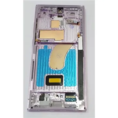 Pantalla lcd para Samsung Galaxy S23 Ultra S918B mas tactil negro con marco morado calidad premium