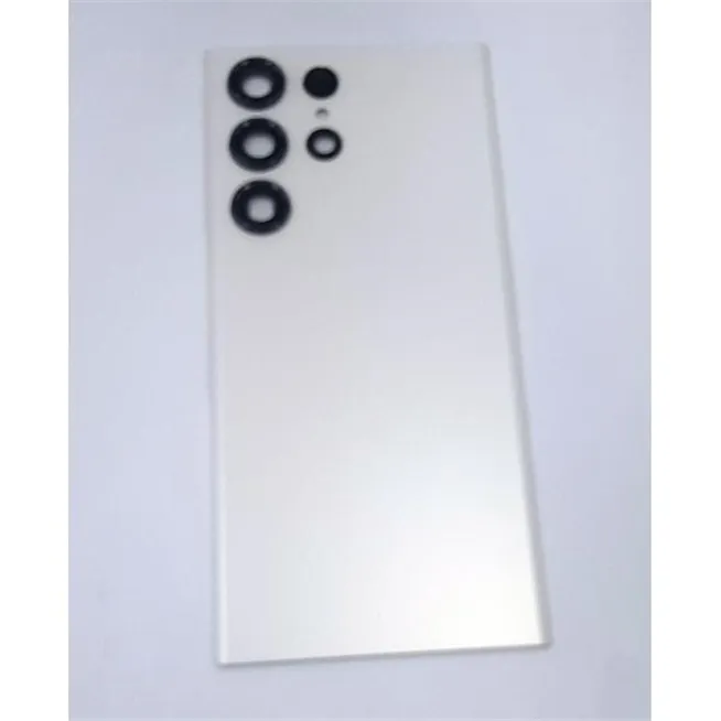 Tapa trasera o tapa bateria blanca para Samsung Galaxy S23 Ultra SM-S918 mas cubierta camara