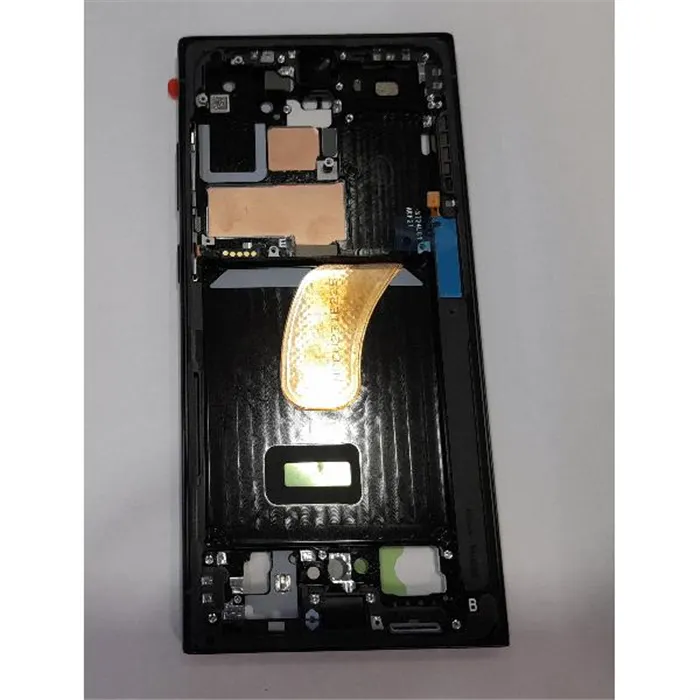 Carcasa central o marco gris rojo para Samsung Galaxy S23 Ultra SM-S918 GH96-15833E Service Pack