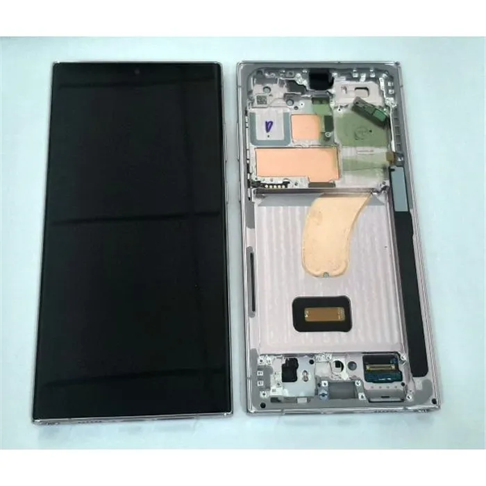 Pantalla lcd para Samsung Galaxy S23 Ultra SM-S918 GH82-30466D mas tactil negro mas marco lavanda Service Pack