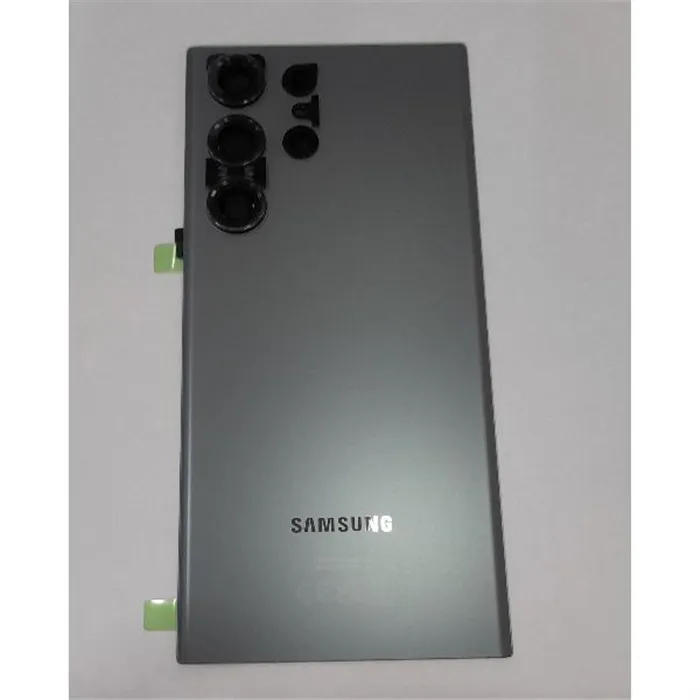 Tapa trasera o tapa bateria gris para Samsung Galaxy S23 Ultra SM-S918 GH82-30400E mas cubierta camara Service Pack