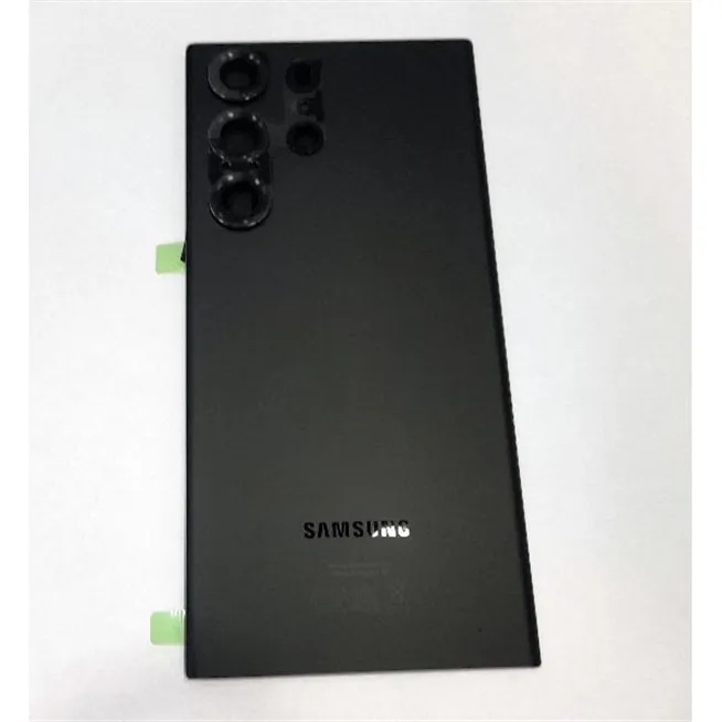 Tapa trasera o tapa bateria negra para Samsung Galaxy S23 Ultra SM-S918 GH82-30400A mas cubierta camara Service Pac