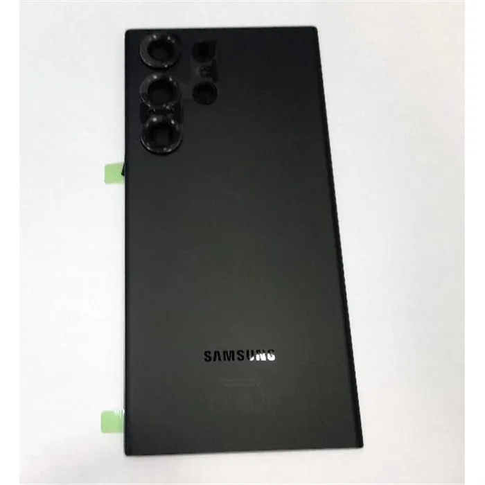 Tapa trasera o tapa bateria negra para Samsung Galaxy S23 Ultra SM-S918 GH82-30400A mas cubierta camara Service Pac
