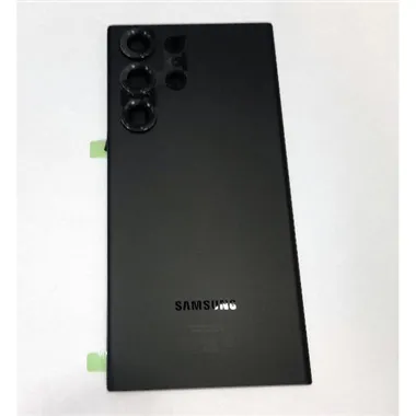 Tapa trasera o tapa bateria negra para Samsung Galaxy S23 Ultra SM-S918 GH82-30400A mas cubierta camara Service Pac