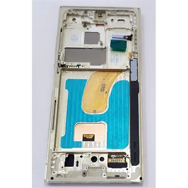 Pantalla TFT para Samsung Galaxy S23 Ultra S918B mas tactil negro con marco dorado compatible