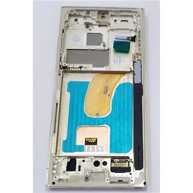 Pantalla TFT para Samsung Galaxy S23 Ultra S918B mas tactil negro con marco dorado compatible