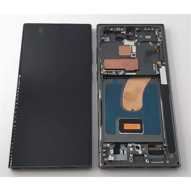 Pantalla oled para Samsung Galaxy S23 Ultra SM-S918 mas tactil negro mas marco verde compatible