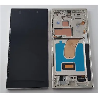 Pantalla oled para Samsung Galaxy S23 Ultra SM-S918 mas tactil negro mas marco dorado compatible