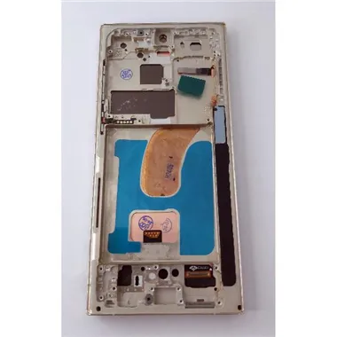 Pantalla lcd para Samsung Galaxy S23 Ultra S918B mas tactil negro con marco plata calidad TFT