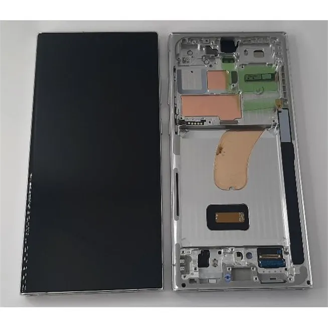 Pantalla lcd para Samsung Galaxy S23 Ultra SM-S918 mas tactil negro mas marco azul claro Service Pack GH82-30465G G