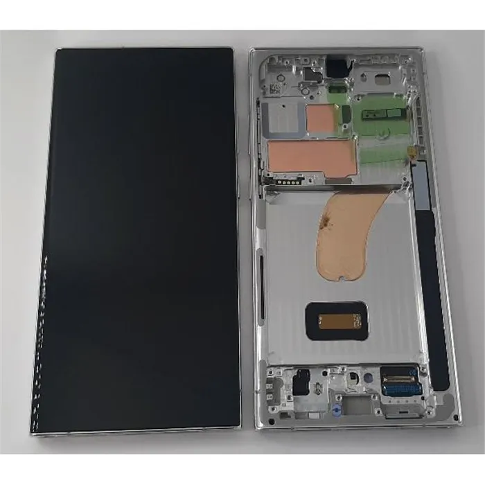 Pantalla lcd para Samsung Galaxy S23 Ultra SM-S918 mas tactil negro mas marco azul claro Service Pack GH82-30465G G